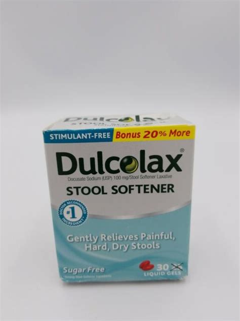 Dulcoease Stool Softener Whydrosoft Action 30 Liquid Gels Exp 4 21 Ebay