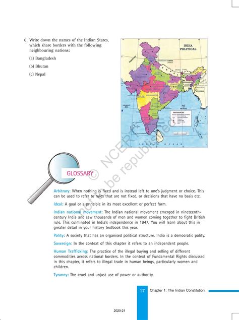 The Indian Constitution NCERT Book Of Class 8 Social And Political