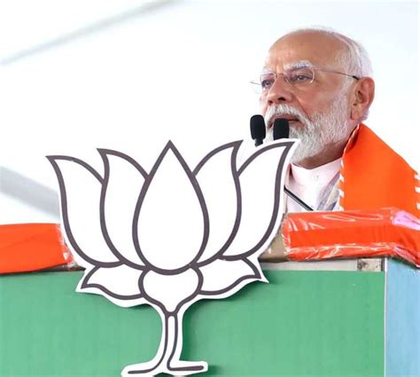 Prime Minister Narendra Modi With Party Candidate Navneet Rana At A