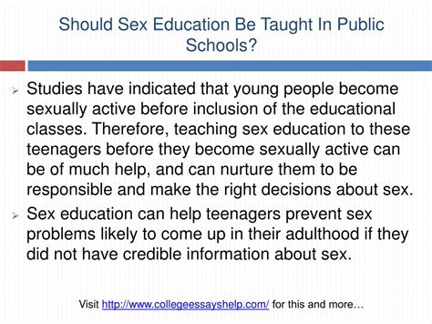 Ppt Should Sex Education Be Taught In Public Schools Powerpoint