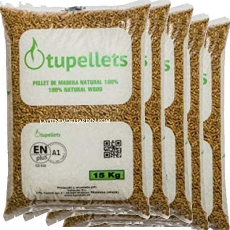 Suinga PELLET DE MADERA NATURAL DE 300 Kg 100 para calefacción 20