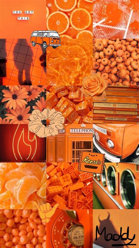 Orange Aesthetic Collage