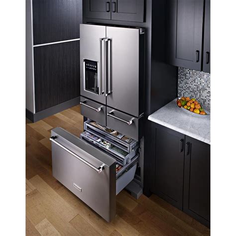 KitchenAid 25.8 Cu. Ft. 5-Door Refrigerator with Platinum Interior ...