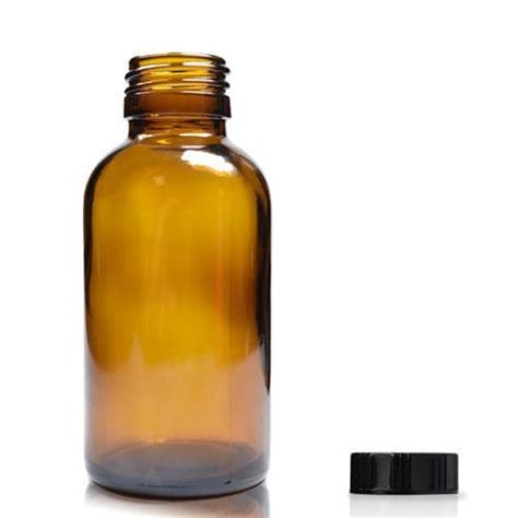 100ml Amber Glass Boston Bottle With Polycone Cap Ampulla LTD