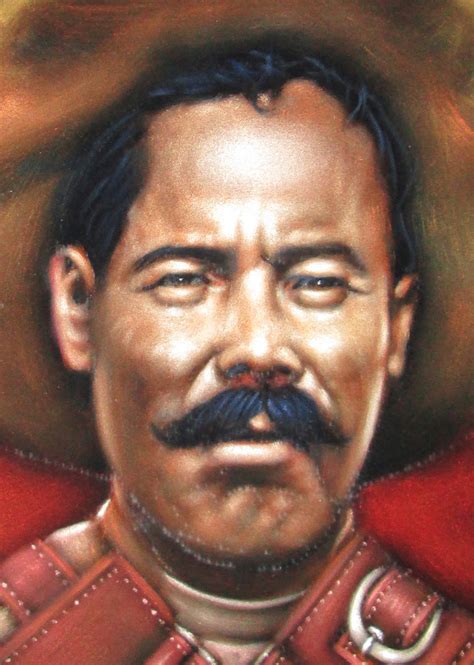 Pancho Villa Mexican Revolution Original Oil Painting On Black Velvet