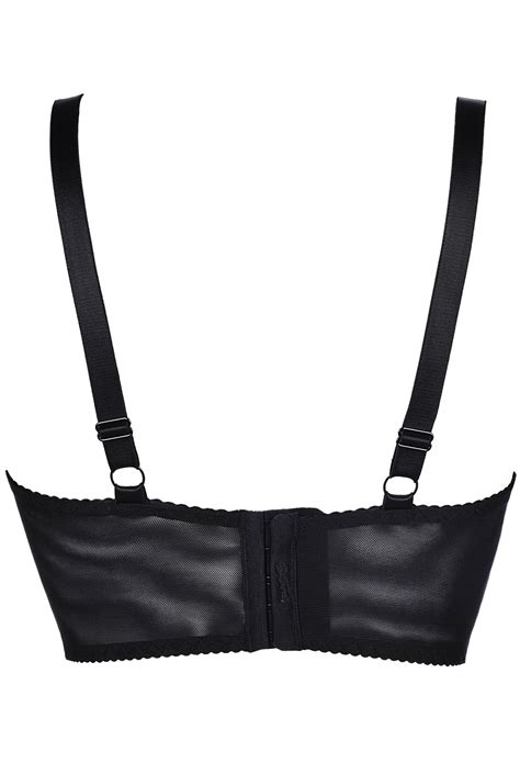 Schwarzer Bh Mit Silberfarbenen Details Queensize Bhs Heben Club Hot Fashion Odretto