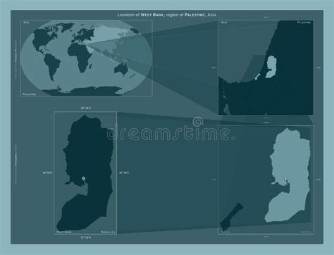 West Bank, Palestine. Described Location Diagram Stock Illustration ...