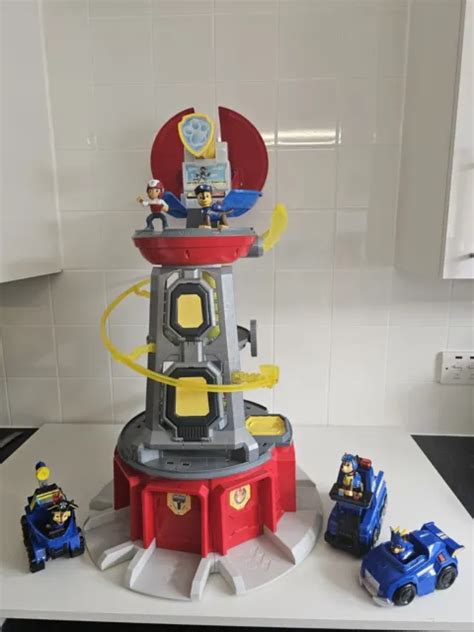 PAW PATROL MY Size Mighty Lookout Tower Bundle Plus Pups Vehicles 85