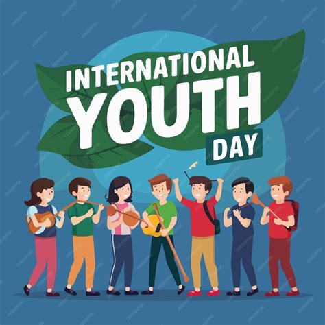 Premium Vector International Youth Day Vector Illustration Social