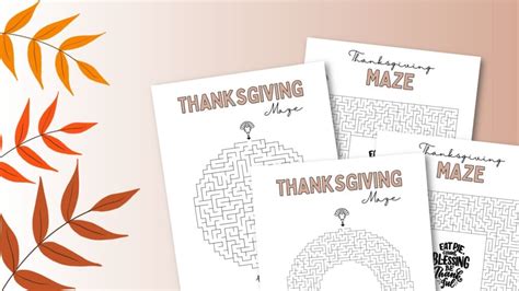 Thanksgiving Maze Printable Cute Free Templates Saturdaygift