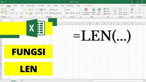 Tutorial Cara MENGHITUNG JUMLAH KARAKTER Di Excel Fungsi LEN YouTube