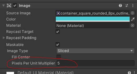 Pixels Per Unit Multiplier In The Image Component Does It Make Sprites