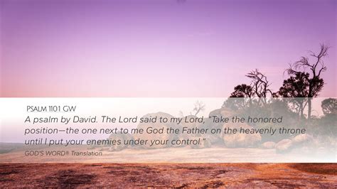 Psalm 110 1 GW Desktop Wallpaper A Psalm By David The Lord Said To