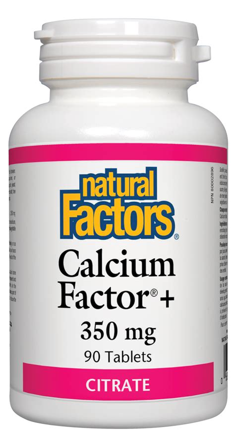 Natural Factors Calcium Factor 350 Mg Citrate 90 Tabs Noahsnaturalfoodsca