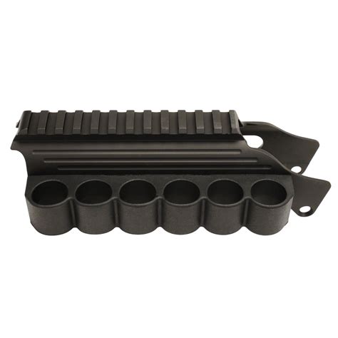 Tacstar Industries Shotgun Rail Mount W Sidesaddle Mossberg 500 And 590 1081029 Black Wolf Supply