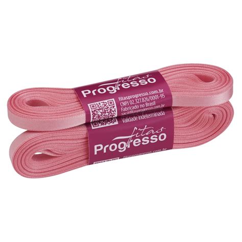 FITA CETIM SIMPLES CF001 7 MM COR 009 ROSA PÉTALA PEÇA 10 METROS