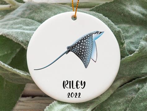 Personalized Stingray Christmas Ornament Custom Stingray Gift Idea