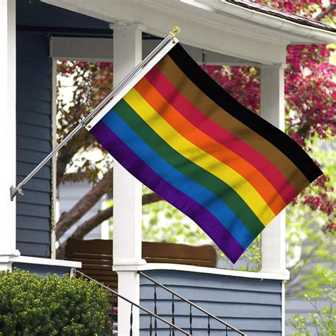 Philly Rainbow 3x5 Foot Lgbtq Pride Flag Durable 100 Denier Etsy