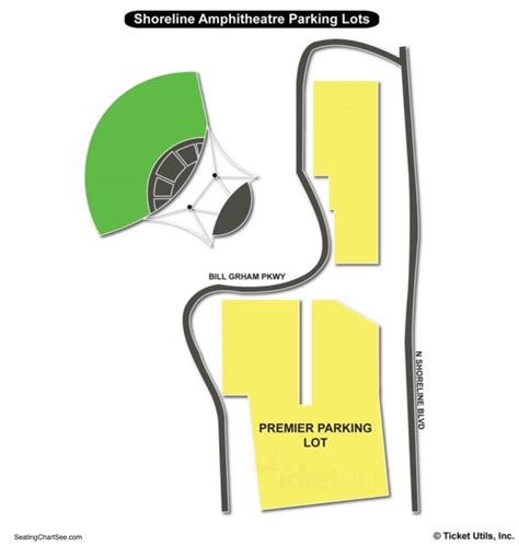 Shoreline Amphitheatre Parking Map