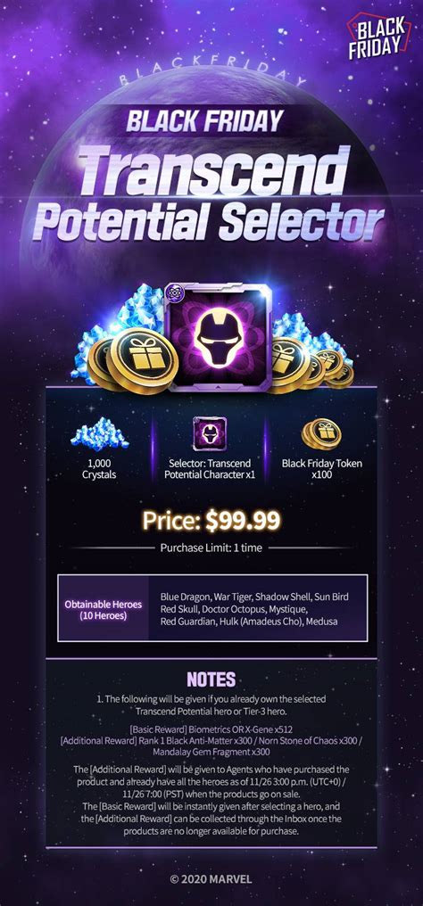 Black Friday Tier Transcend Potential Selector Marvel Future Fight