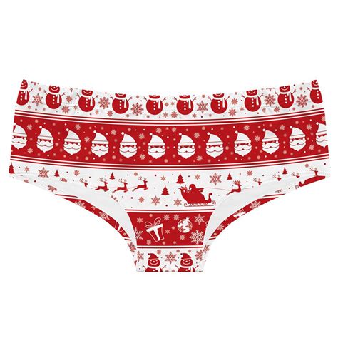 Ehqjnj Womens Panties Pack Womens Christmas Tree Letter Snowflake