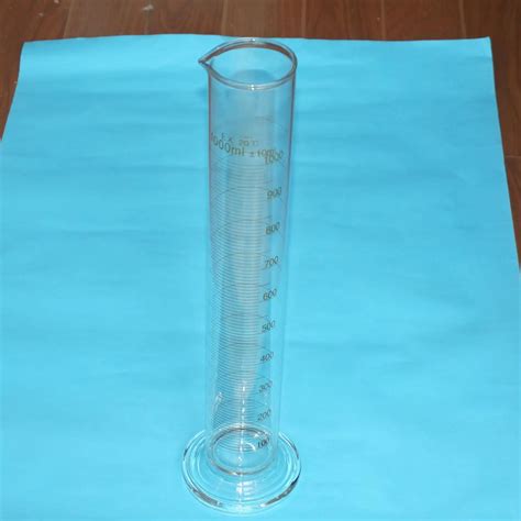 1000ml Lab Glass Graduated Measuring Cylinder 110mm Height With Spout ...