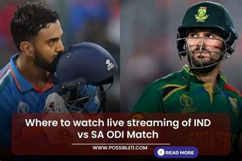 Where to watch live streaming of IND vs SA ODI Match