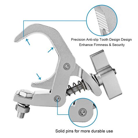 1 57 2 36 Inch Truss Clamp Stage Lights Clamp Heavy Duty 330lb Premium Pro Stage