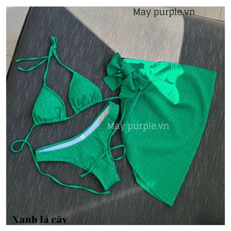 HOẢ TỐC HN Maypurple vn Bộ Bikini Ba Mảnh Dây Rút Sau Lưng Mới 2023 Shopee Việt Nam