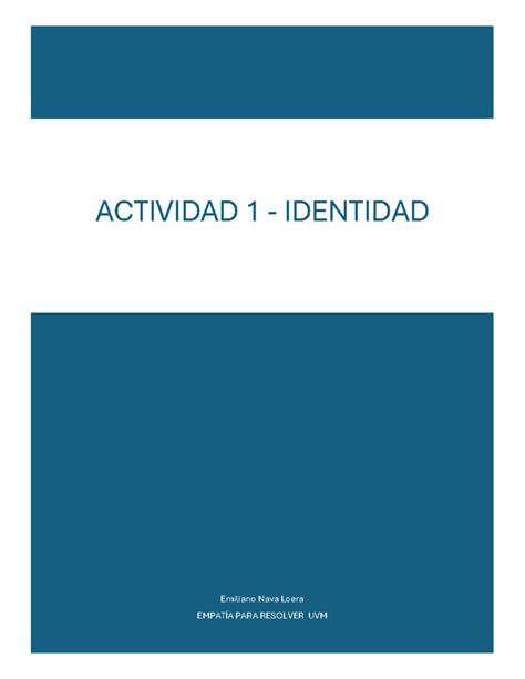 A1 ENL Emiliano Nava Loera EMPATÍA PARA RESOLVER UVM ACTIVIDAD 1