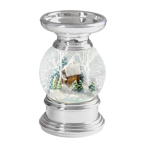 Rebrilliant Ledley Snowburst Christmas Snow Globe Candle Holder Winter