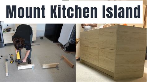 How To Mount Kitchen Island To Floor Ikea Sektion Youtube