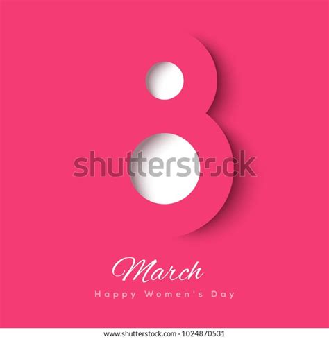 March 8 Symbol Paper Cut Style Stock Vector (Royalty Free) 1024870531 ...