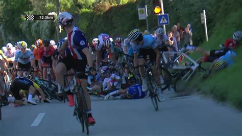 Video Big Bang Remco Evenepoel Wiped Out In Huge Crash World