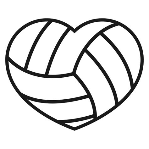 Volleyball Heart Monogram Cuttable Design Png Dxf Svg And Eps Etsy