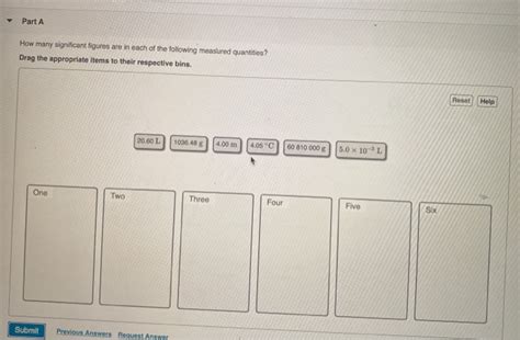 Solved Part A How Many Significant Figures Are In Each Of