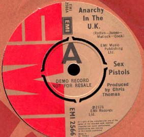 God Save The Sex Pistols Anarchy In The Uk United Kingdom Demo