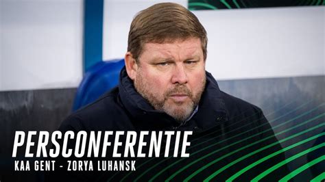 Persconferentie Na KAA Gent Zorya Luhansk YouTube