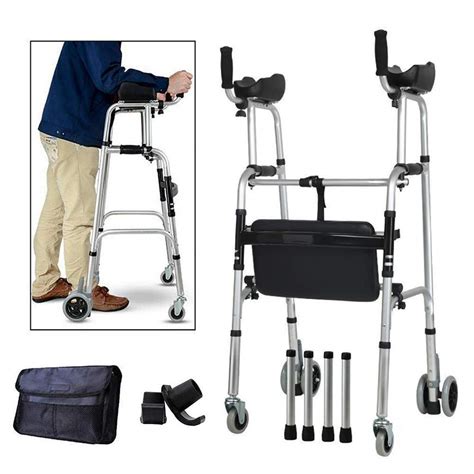 Buy Stand Upright Walkers for Seniors with Seat, Elderly Rollator ...