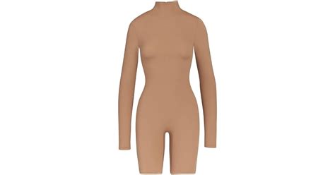 Skims All In One Long Sleeve Mid Thigh Onesie Lyst