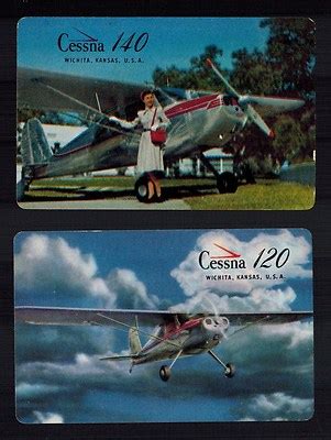 Vintage Playing Swap Cards S Cessna And Ads Advertising