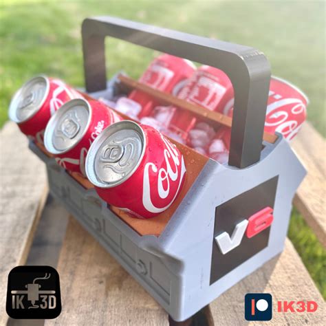 3D Printable V6 ENGINE CAN COOLER HOLDER By IK3D