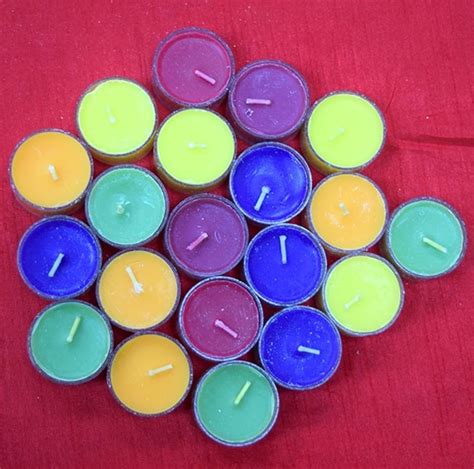 Pack Of 20 Multi Coloured Tea Lights Candles At Rs 279pack Unscented Candles In New Delhi