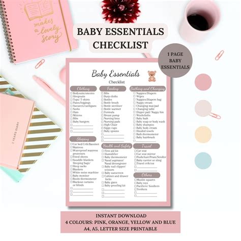 Baby Essentials Checklist Printable Baby Must Haves List Newborn