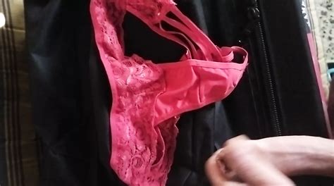 Batendo Uma Punheta Na Calcinha Usada Da Esposa De Um Amigo Gay