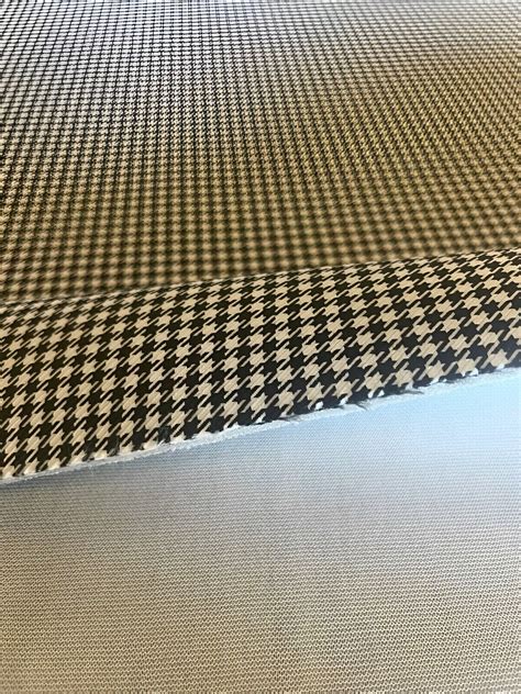 Porsche Pepita Seating Fabric Car Upholstery Black White Houndstooth