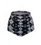 Women S Vintage Floral High Waisted Ruched Bikini Bottom Briefs Swim Short Plaid CA EW ROI