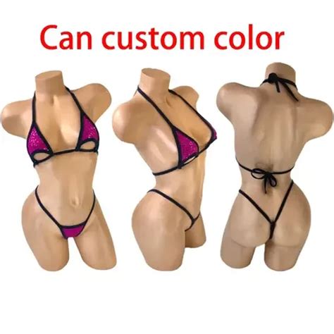 Sexy Girl Black Cosplay Exotic Dancewear Stripper Outfit Swimwear