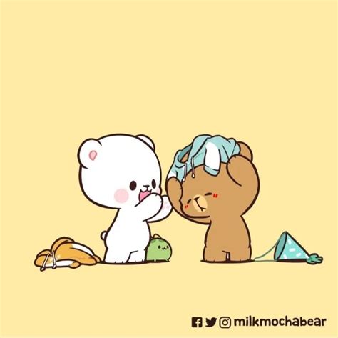 ボード「milk E Mocha」のピン イラスト クマ 動物