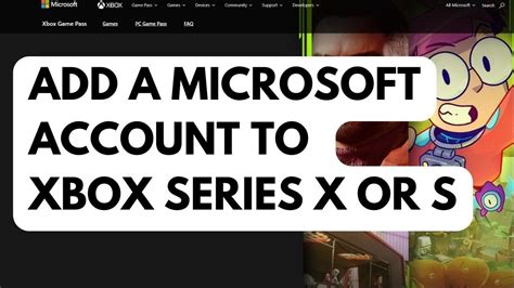 How To Add A Microsoft Account To Xbox Series X Or S - YouTube